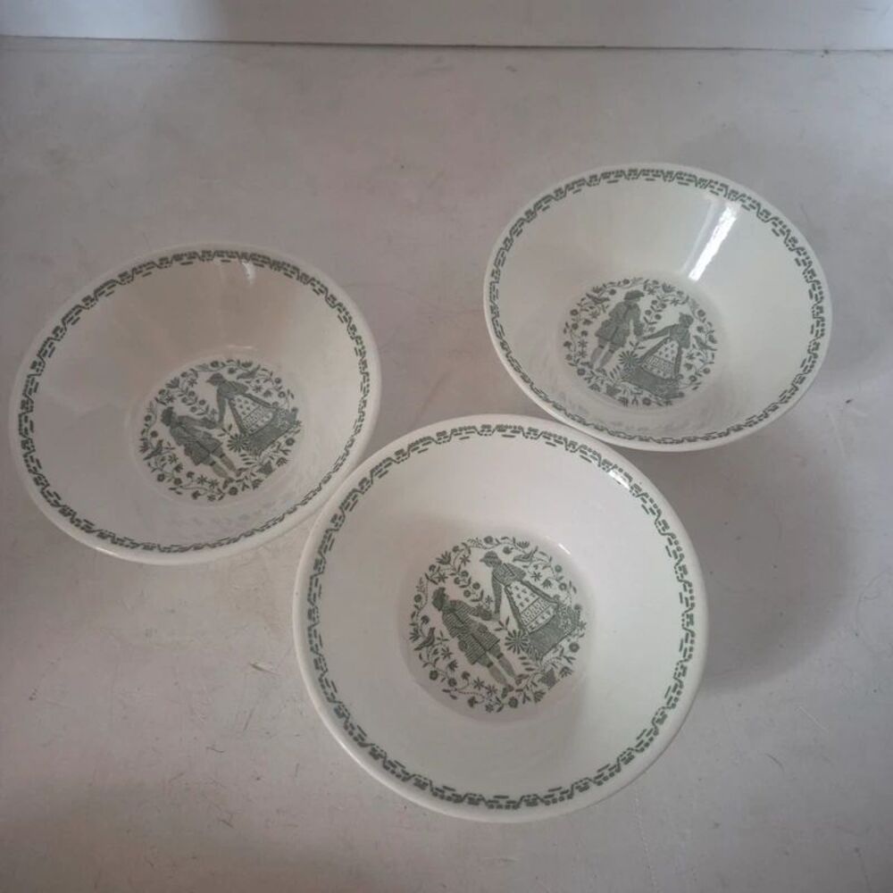 3 Royal China Co. Sampler pattern 7¼ inch bowls